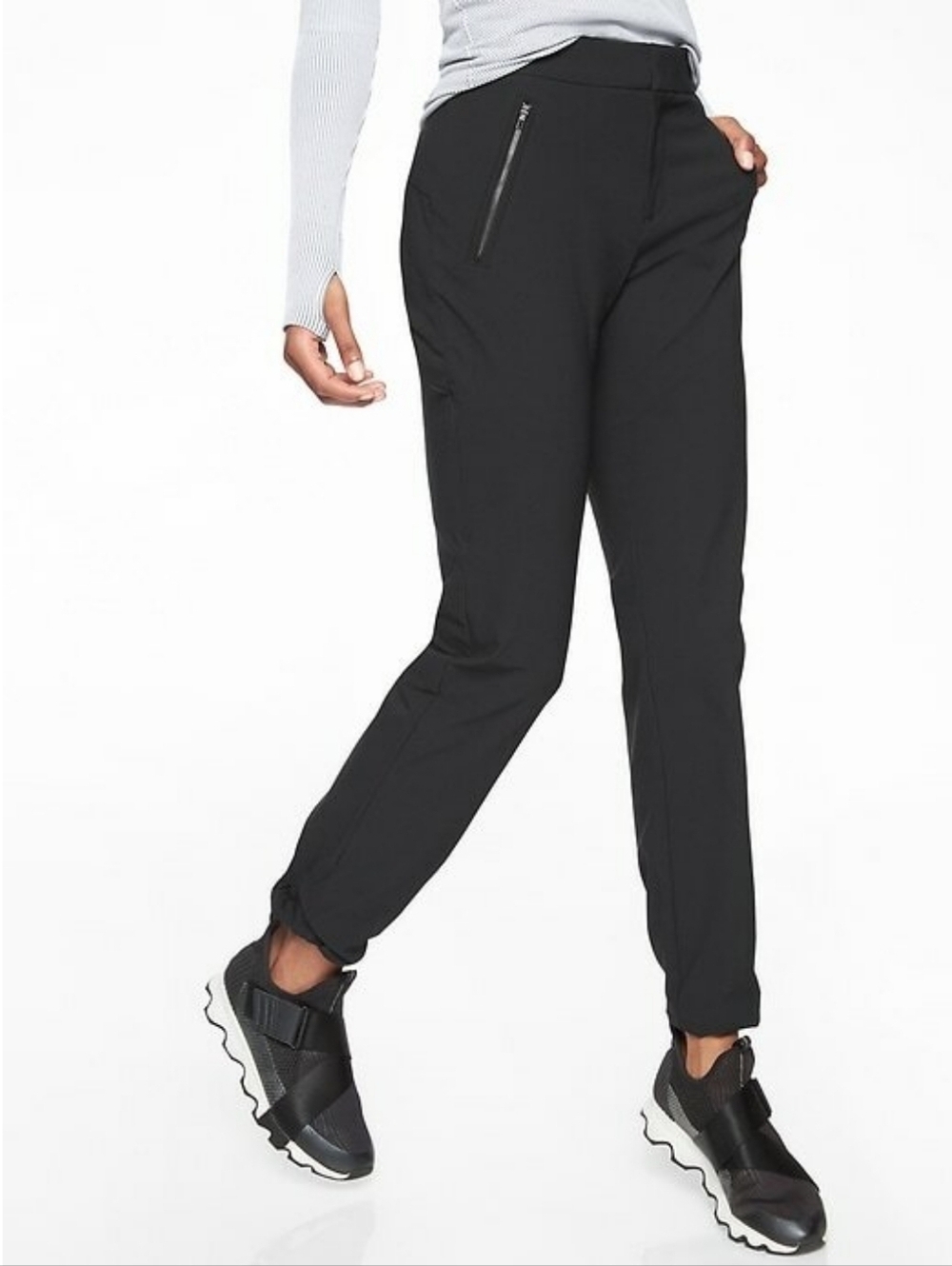 Athleta Wander Straight Leg Pants In Black Size 6